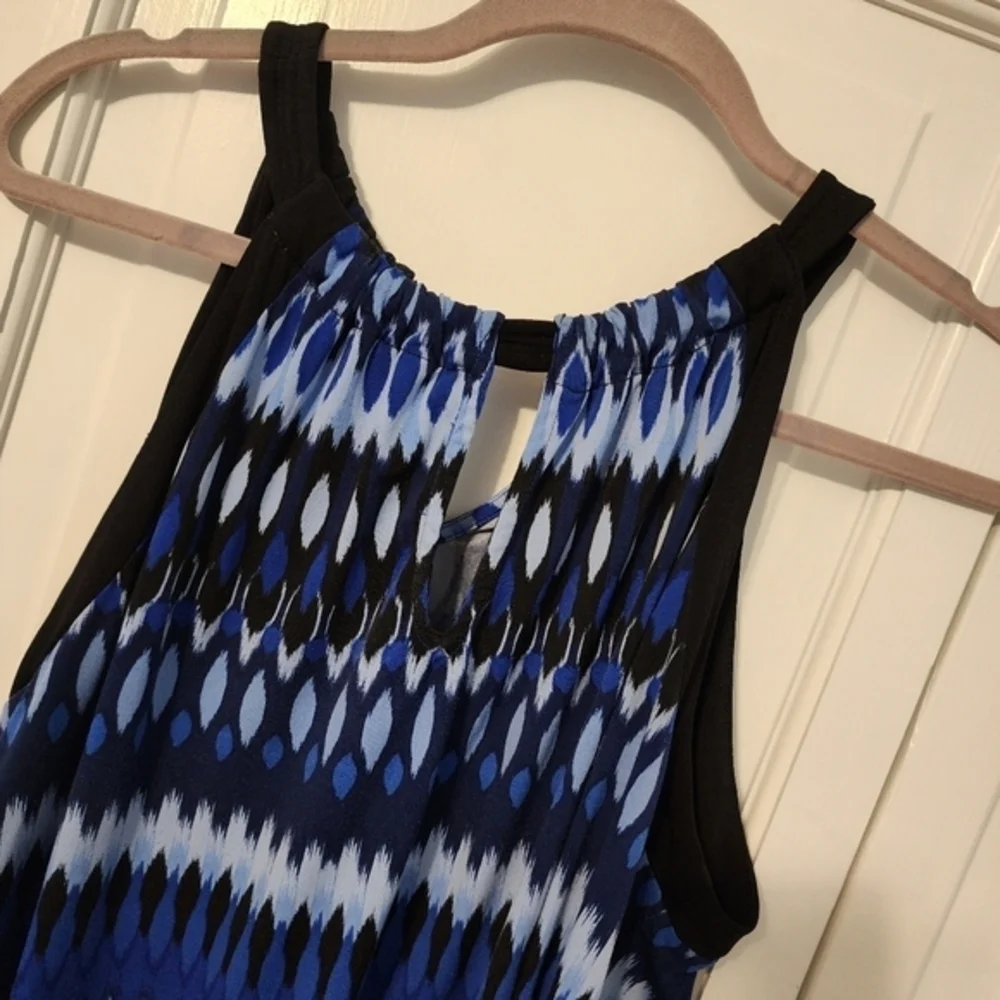 Apt. 9 Amazing Super cute flattering unique slleveless blue shift‎ dress. XL